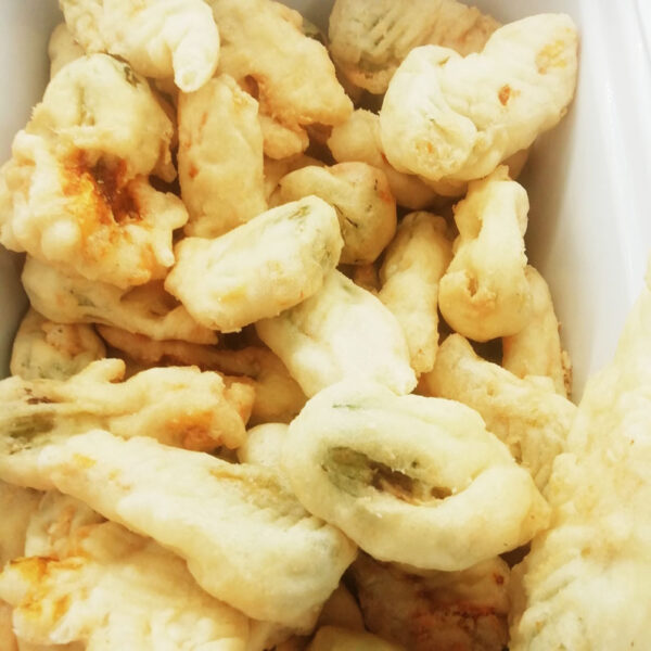 FIORI DI ZUCCA VUOTI E ALICI E MOZZARELLA